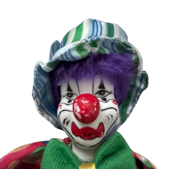 Vintage Porcelain Clown Doll – 14” - Picture 5 of 9